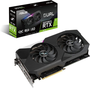 ASUS Dual NVIDIA GeForce RTX 3070 V2 OC Edition Gaming Graphics Card (PCIe 4.0, 8GB GDDR6 Memory, LHR, HDMI 2.1, DisplayPort 1.4a, Axial-tech Fan Design, Dual BIOS, Protective Backplate)