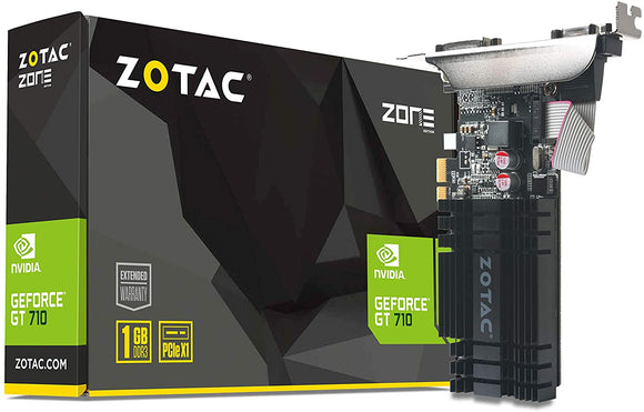 ZOTAC GeForce GT 710 1GB DDR3 Graphic Card (ZT-71304-20L) 816264016400  [New]